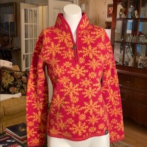 Super cute wool pull over front zip sweater